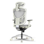 Grey High Back Project Office Chairs Executive With Headrest