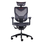 GTCHAIR Cool Design Mesh Gaming Chairs Silver PU Embroidery Logo Black Frame