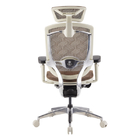 Grey Frame Mesh Office Chair Revolving Seating Polished Aluminum
