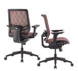 340mm Base 4D Arms Red Mesh Office Chairs With Adjustable Back