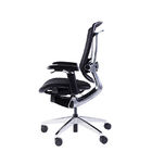 Breathable Mesh Mid Back Ergonomic Office Chair Polished Aluminum Swivel Office Chairs