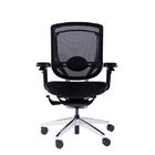 Breathable Mesh Mid Back Ergonomic Office Chair Polished Aluminum Swivel Office Chairs