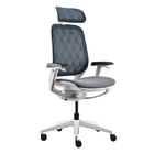 White Ergo Task Chair with Headrest Mesh Revolving Ergonomic Office Chair