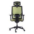 Green Adjustable Spine Protecting Headrest and PA Wheels Project Ofiice Chairs