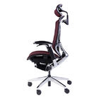 High Back Supporting Manager Chair Maroon Mesh Elastic Office Furniture Seating