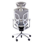 Grey Plastic Rotating Chair Comfort Water Fall Design 3D Support Headrest Mesh Office Chairs