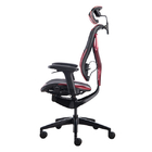 Black Frame Wine Swivel Gaming Chair Modern Mesh Breathable PU Designed