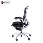 High Back Adjustable Swivel Chair With Armrest Ergonomic Lumbar Support