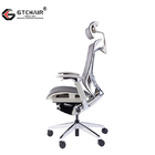 Height Adjustable Ergonomic Chairs Chromed Swivel Office Mesh Rolling Wirh Headrest
