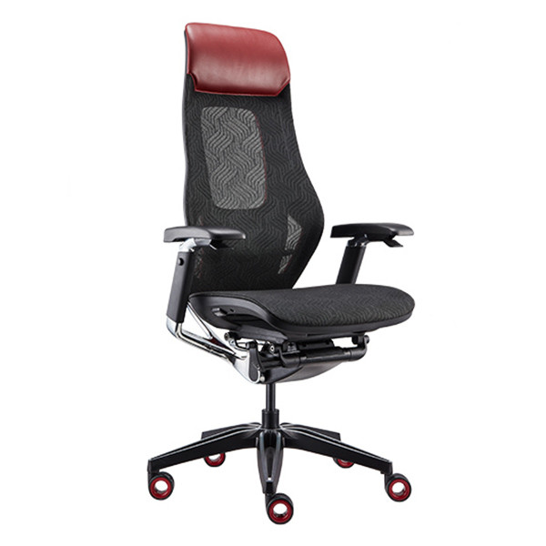 High Strength Mesh Gaming Chairs Executive Aluminum Red Decorating Rocket Back
