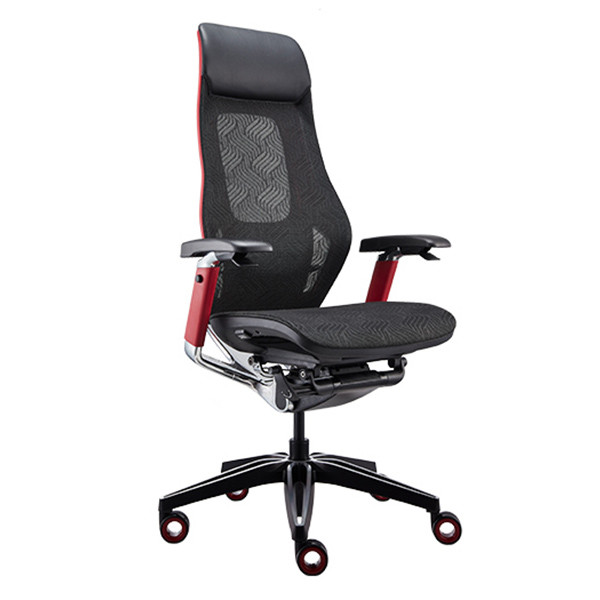 Polished Aluminum Mesh Gaming Chairs PA Back Frame Executive