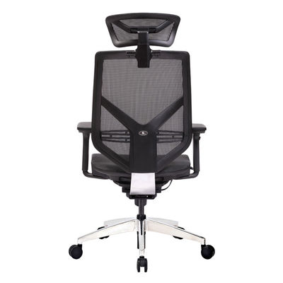 GTCHAIR Polished Aluminum Ergo Desk Chair Full Mesh Ergonomic Office Chair