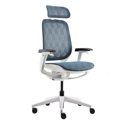 White PA Frame Ergonomic Office Chair Wintex Mesh Swivel Chair Back Support