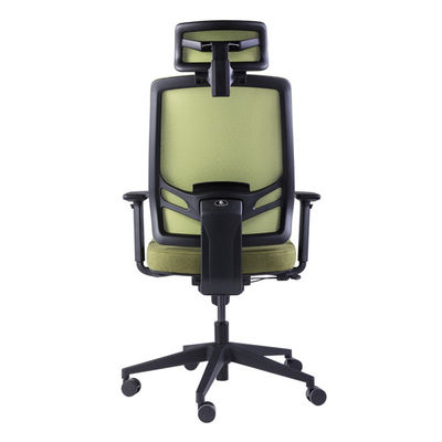 Green Adjustable Spine Protecting Headrest and PA Wheels Project Ofiice Chairs