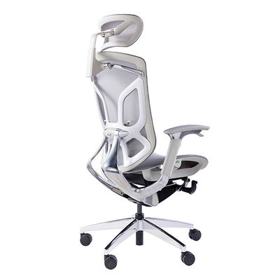 Grey White Dvary Swivel Chairs High Back Mesh Ergonomic Office Chair