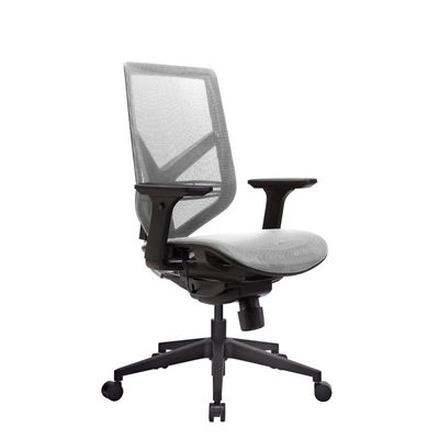 Black PA Lumbar Support Chair Nylon Base Staff Office Chair Computer Ergonomic Seating