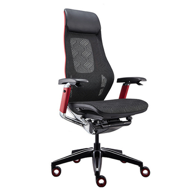 Deluxe Real Leather Headrest 5D Arms Racing Style Breathable Mesh Computer Desk Chair Swivel Gaming Chairs