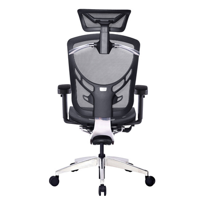 3D Headrest Chromed Ergonomic Executive Chair 4D Swivel Office Seating