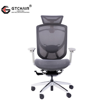 Height Adjustable Ergonomic Chairs Chromed Swivel Office Mesh Rolling Wirh Headrest